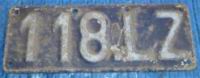 Ancienne plaque d'immatriculation